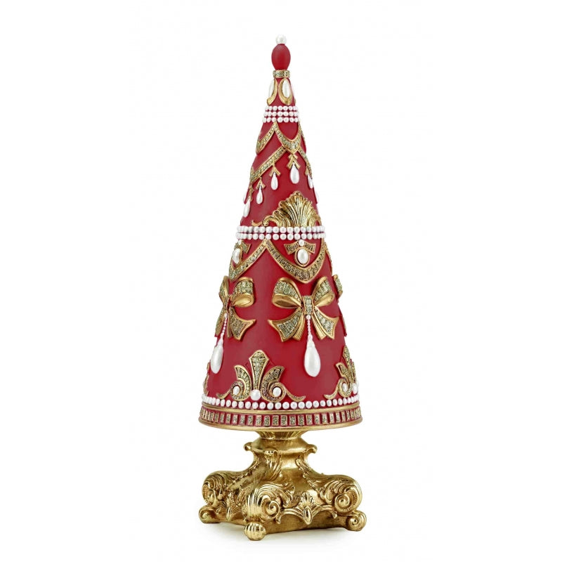 fade fade pearl tree rosso albero natalizio 14 x 41 cm resina ean 8016175584674