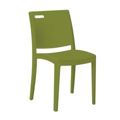 Sedia Grosfillex Clip verde cactus, fibra di vetro anti-UV, 48×50×81 cm, impilabile. Ideale per dehors, terrazza e contract ean 35200282