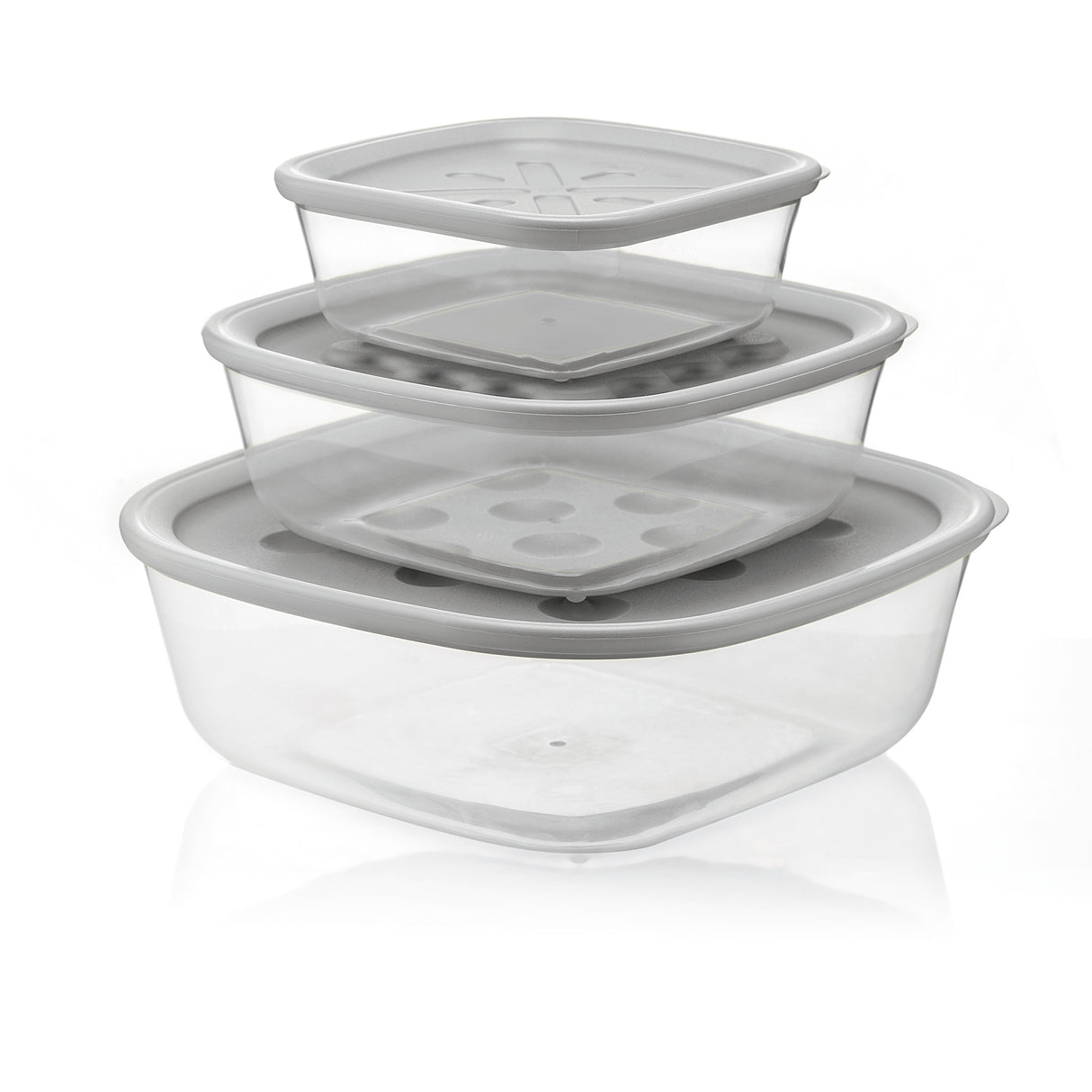 guzzini guzzini set 3 baratoli 570 cc 1 400 cc 2 950 cc coperchio grigio opaco ean 8008392310457