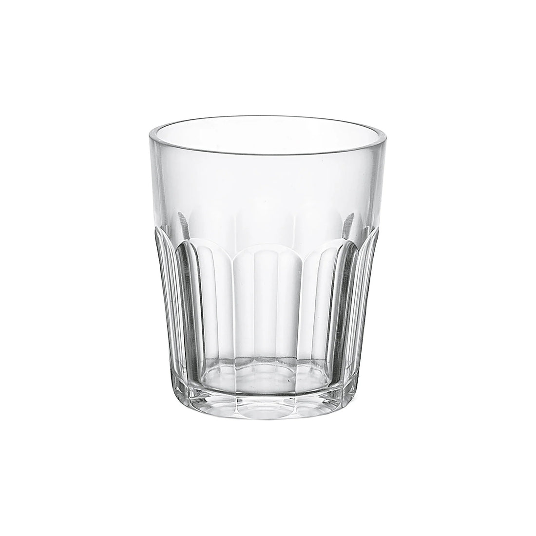 Bicchiere molato basso Guzzini Happy Hour 350 cc: design che cattura la luce, lavabile in lavastoviglie.