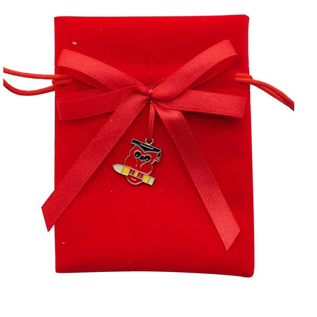 larcolaio larcolaio sacchetto con gufo 9 x 12 cm portaconfetti laurea rosso 12 pz ean 8059558631336
