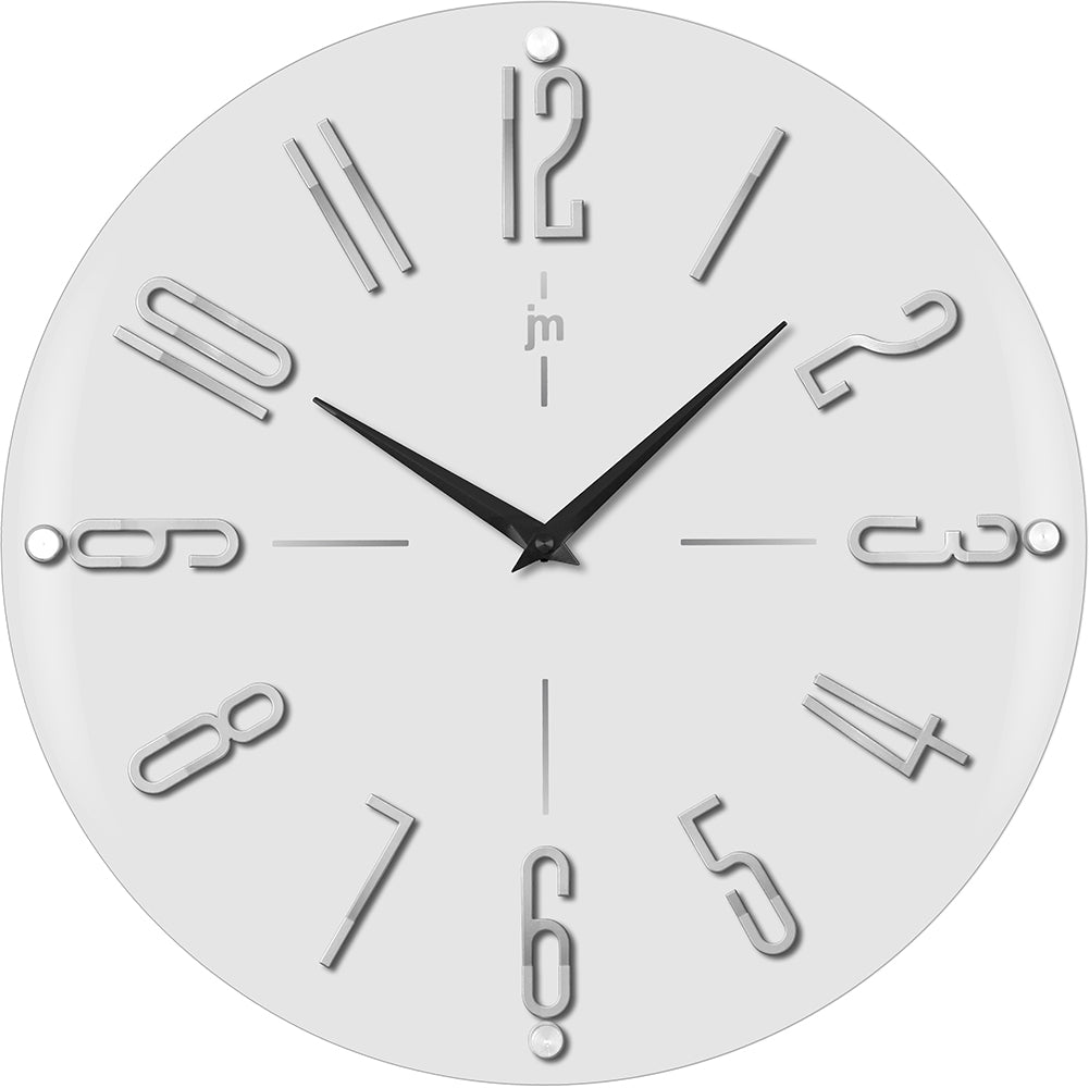 lowell lowell orologio da parete quarzo mdf vetro d 3940 cm bianco ean 8008457731067