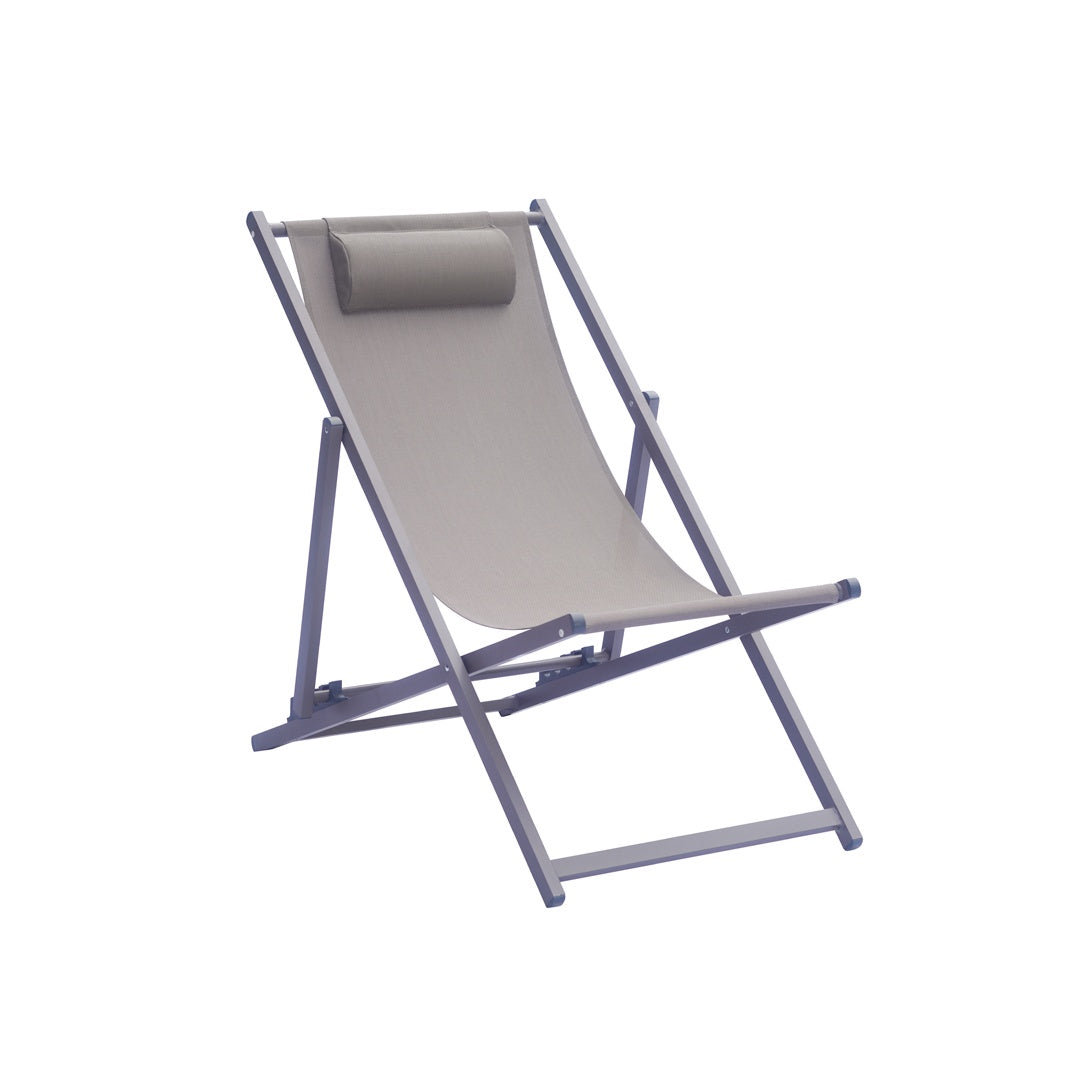 moia greenwood moia greenwood sdraio mare in alluminio e textilene tortora lettino spiaggia regolabile design moderno ean 8013054835728