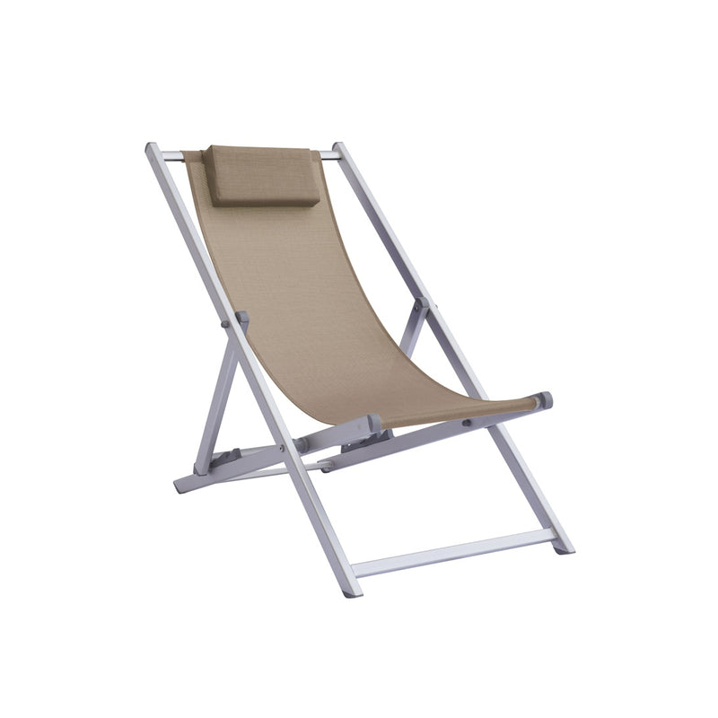 moia greenwood moia greenwood sdraio mare professionale in alluminio e textilene tortora lettino spiaggia regolabile design moderno ean 8013054838873