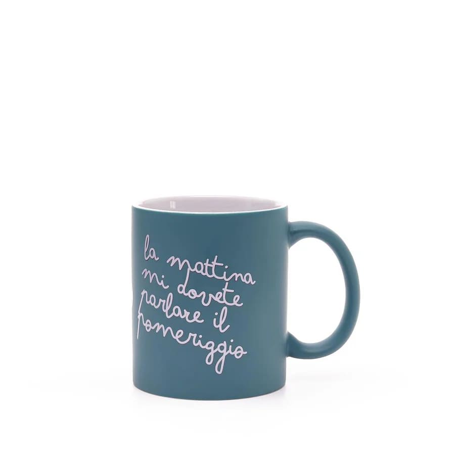 piu forty 40 piu forty 40 mug ceramica con manico 325 cl stampa la mattina verde mat ean 8055773192591