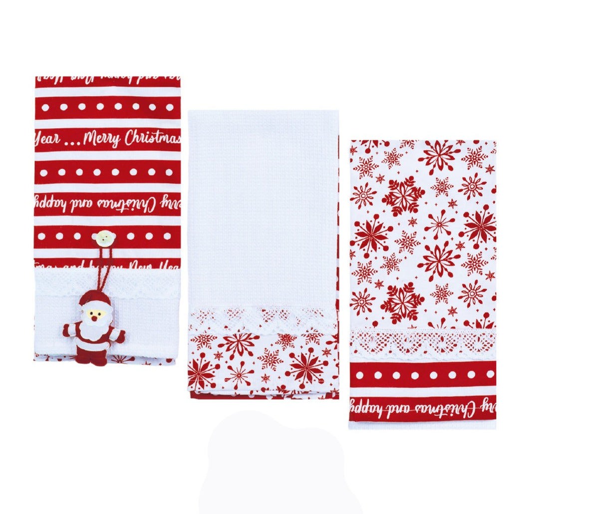preziosa home preziosa home set 3 pz strofinacci natale nidone ass ricamato 50 x 70 cm cotone 1 pz ean 8050264077395