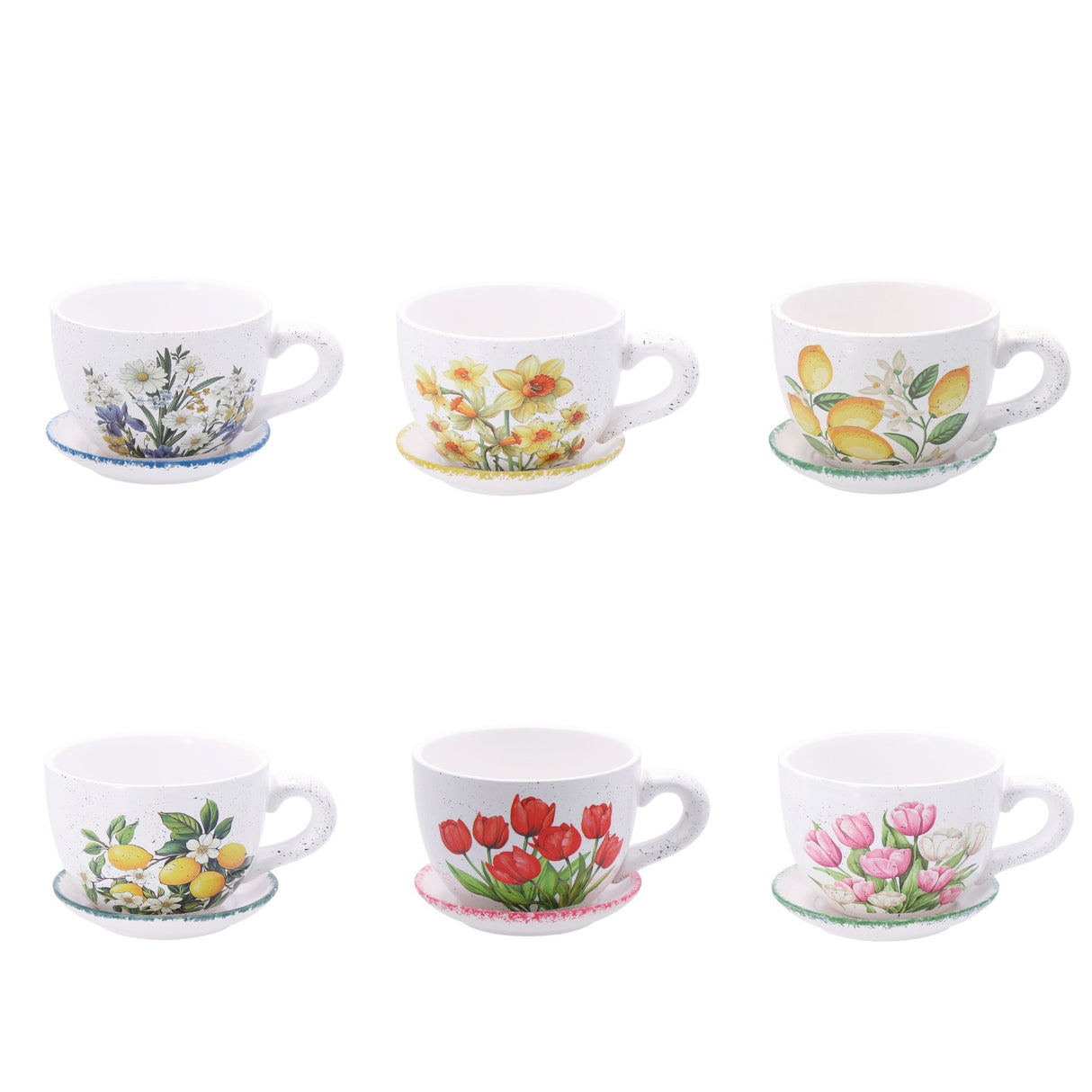 regalo italiano regalo italiano tazza con piattino 16 x 12 cm h 9 cm ass tazza decorativa in ceramica con sottotazza 1 pz ean 8057586191808