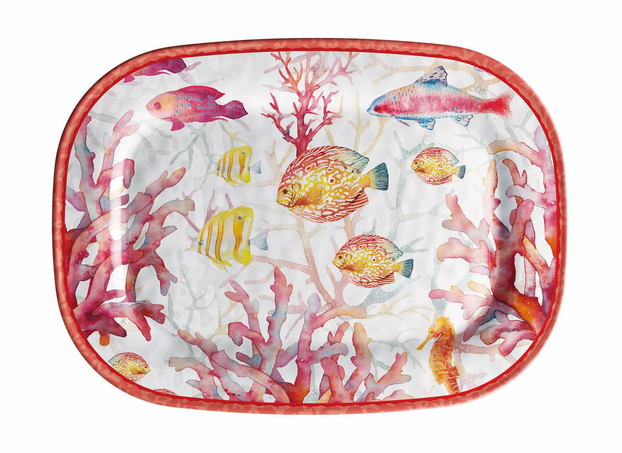 regalo italiano regalo italiano vassoio rettangolare melamina shell 43 x 332 x 2 cm rosso 1 pz