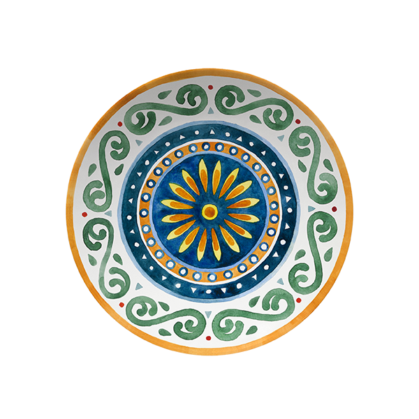 saturnia saturnia collezione capri piatto portata d 28 cm h 38 cm porcellana napoli decorata ean 8003342035794