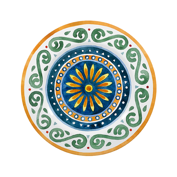 saturnia saturnia collezione capri piatto portata rotondo d 31 cm h 2 cm porcellana ischia decorata ean 8003342035848