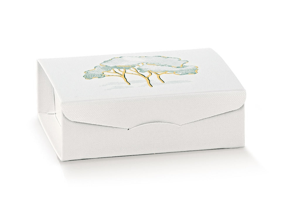 Cofanetto regalo Scotton Intrecci Verde stampa caldo 10×10×3,5 cm con inserto per bomboniere e gioielli. CONF 10 PZ ean 8007402372287