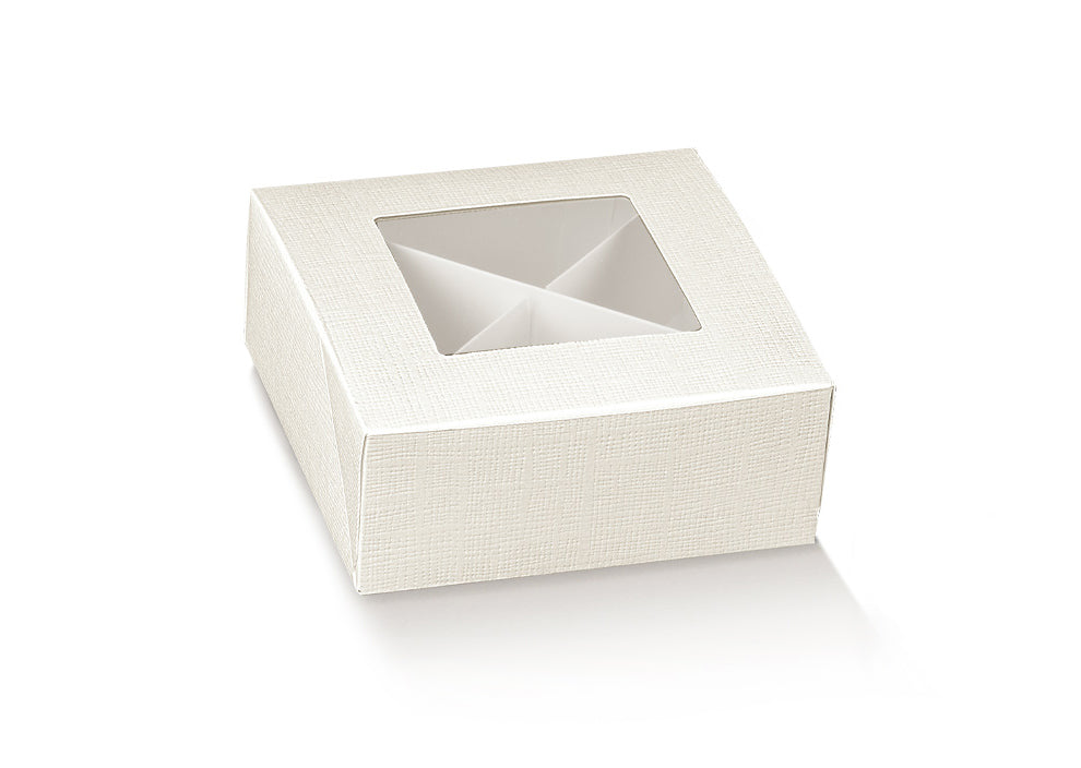 scotton scotton scatola pratica con divisorio 100 x 100 x 40 mm bianco 10 pz ean 8007402126989