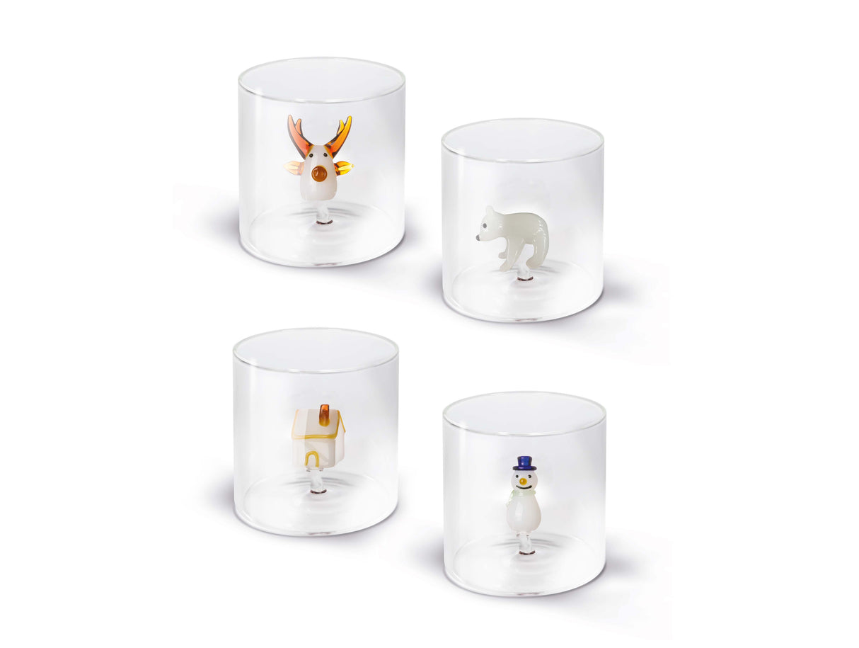 wd lifestyle wd lifestyle bicchiere in vetro borosilocato figure natalizie ass 250 ml 1 pz ean 8053300572649