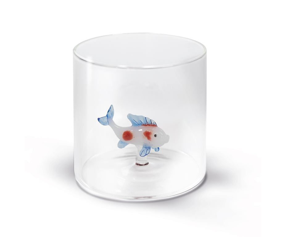 wd lifestyle wd lifestyle bicchiere vetro borosilicato cc 250 ml decoro carpa ean 8053300579426
