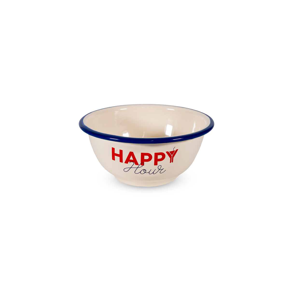 wd lifestyle wd lifestyle ciotola in latta smaltata d 14 cm h 65 cm scritta happy hour ean 8055035682914