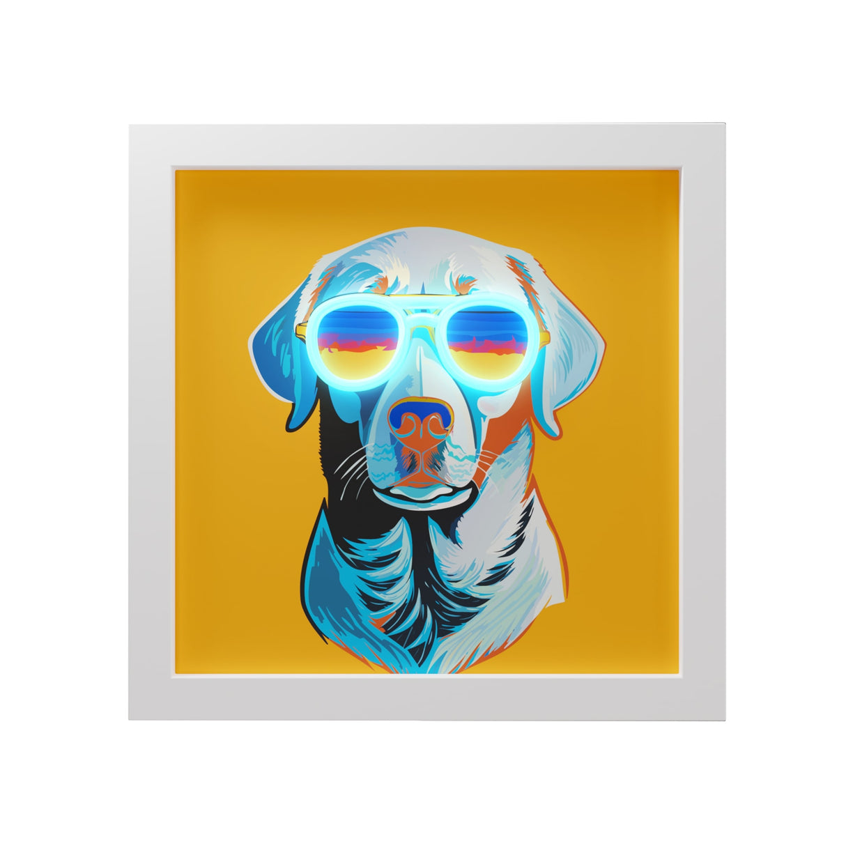 wd lifestyle wd lifestyle cornice con inserti luminosi 30 x 30 cm decoro cane ean 8055035681788