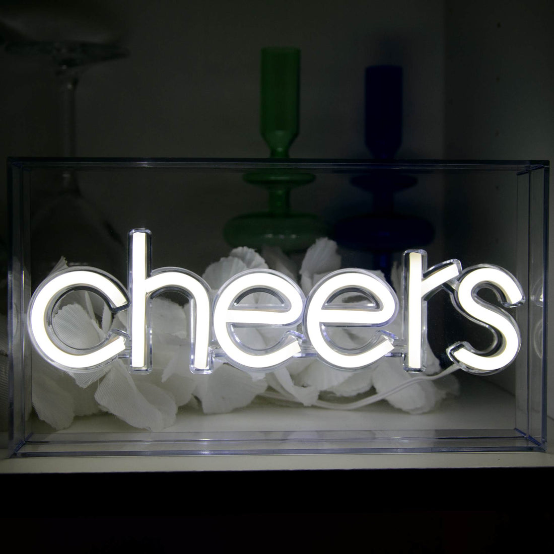 wd lifestyle wd lifestyle insegna neon con cornice in plexiglass 23 x 13 cm decoro cheers ean 8053300576395