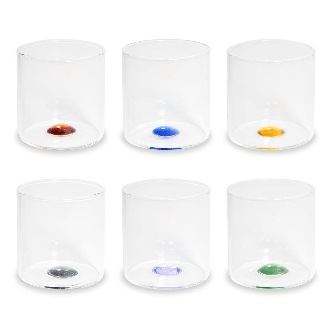 wd lifestyle wd lifestyle set 6 bicchierini vetro borosilicato 10 cm multicolor ean 8055035684338