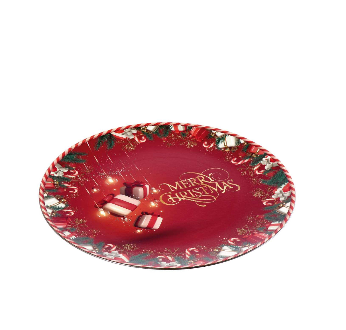 regalo italiano regalo italiano sottopiatto natale tondo plastica d 33 cm ass multicolor 1 pz ean 8057586065031