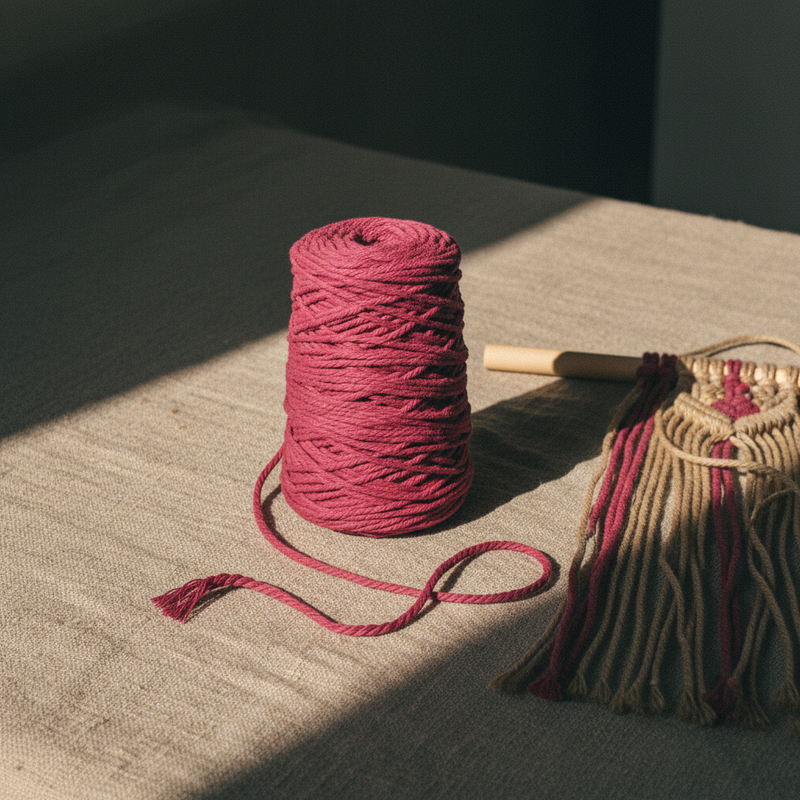 Gomitolo cotone Arpimex fucsia 4mm 500gr: resistente, colorato, ideale per macramè e uncinetto, decorazioni, eventi e cerimonie. ean 8018318378935