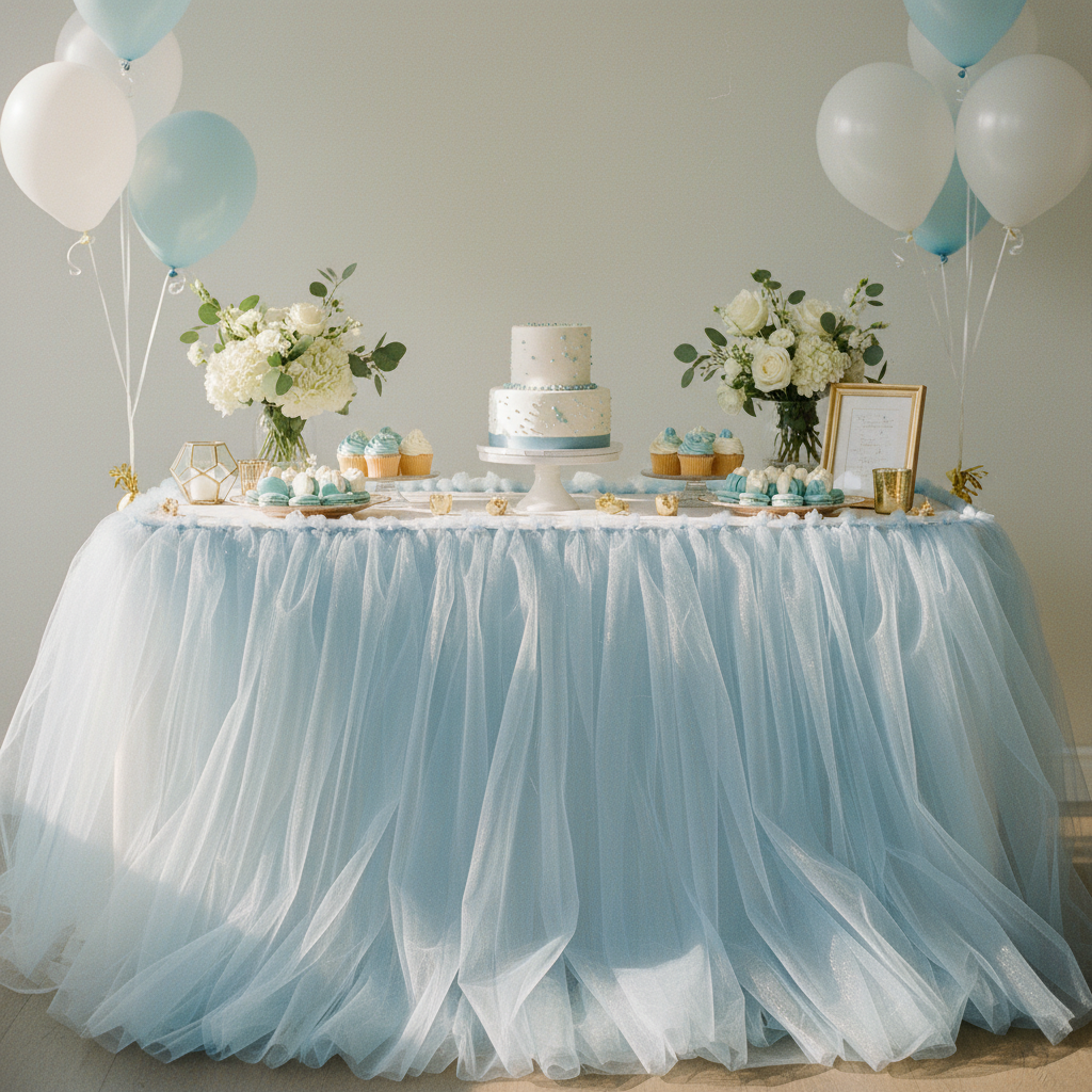 Rotolo Tulle semi-trasparente per bomboniere, decorazioni e fai da te. ARPIMEX rotolo celeste H 12,5 cm × 100 mt, rete fine, no sfilacciatura ean 8018318043444