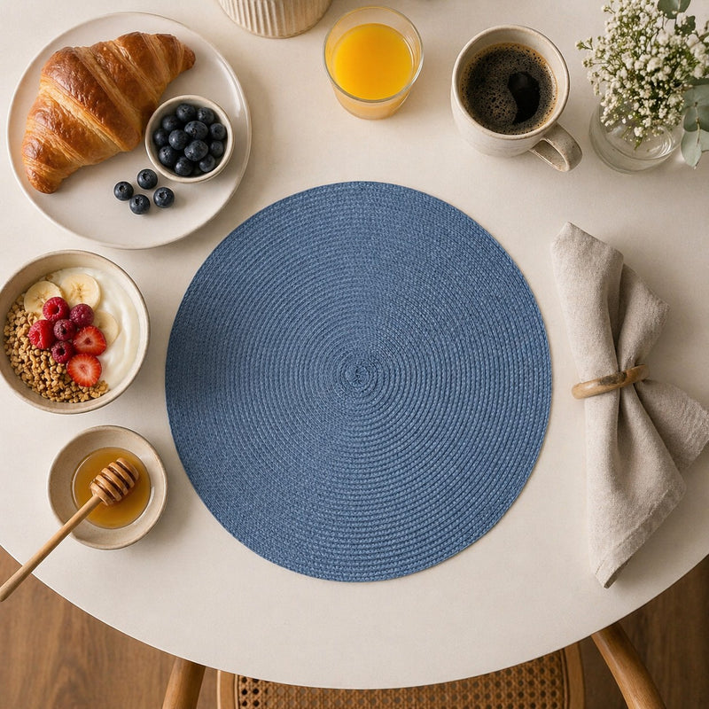 di mo di mo tovaglietta in pp d 38 cm blu sottopiatto resistente per tavola e cucina ean 8010402477784