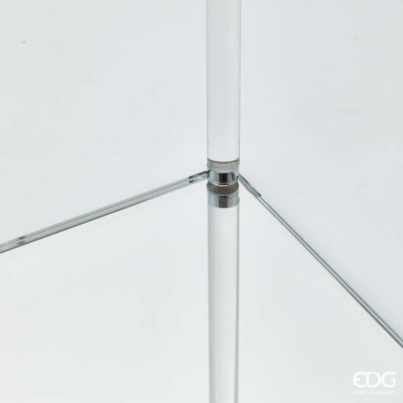 edg enzo de gasperi edg enzo de gasperi alzata decorativa splendor quadrata h 78 cm l 35 cm l 35 cm vetro natural ean 8059824514998