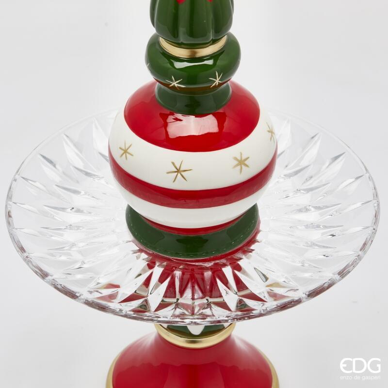 edg enzo de gasperi edg enzo de gasperi alzata topiary natale h 43 cm d 24 cm green red ean 8059824539397