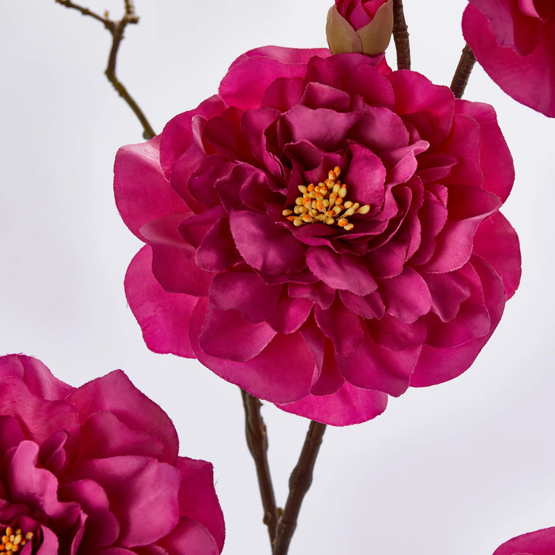 edg enzo de gasperi edg enzo de gasperi camelia jumbo ramo x4 fiori e bocciolo h 100 cm magenta fiore artificiale decorativo design elegante ean 8059824316745