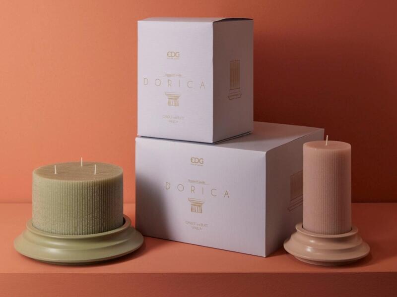 edg enzo de gasperi edg enzo de gasperi candela dorica con piatto h 10 cm d 15 cm lavender ean 8059824120601