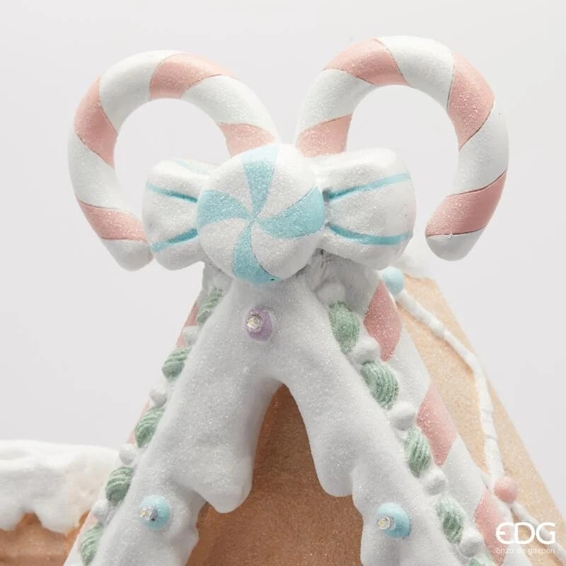 edg enzo de gasperi edg enzo de gasperi decoro casetta marzapane led natale h 93 cm l 50 cm l 15 cm multicolor ean 8059824567024