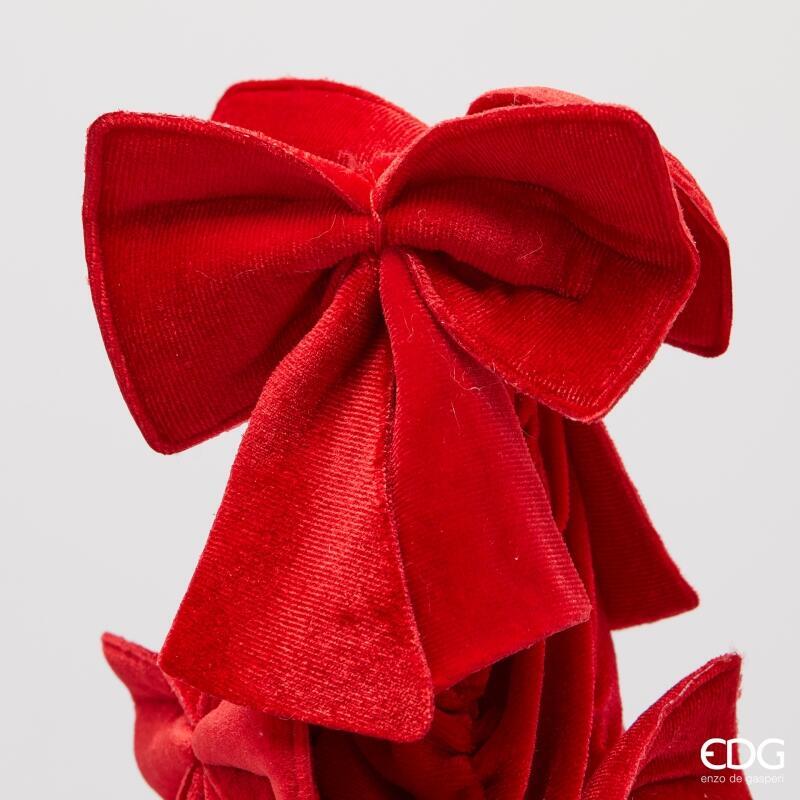 edg enzo de gasperi edg enzo de gasperi decoro cono con fiocchi di natale h 150 cm d 55 cm 3 pz red ean 8059824583963