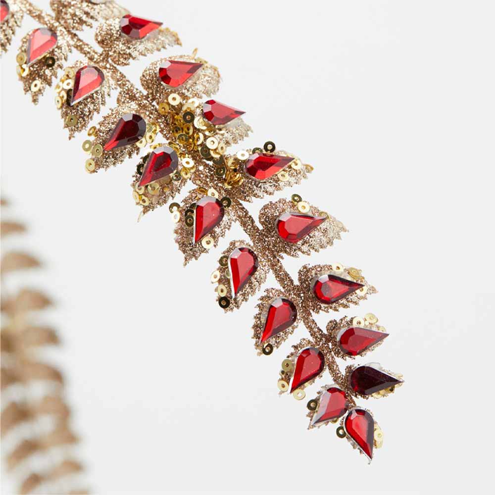 edg enzo de gasperi edg enzo de gasperi decoro natale felce diamonds pick h 25 cm 23 gemme rosso ean 8059824301901