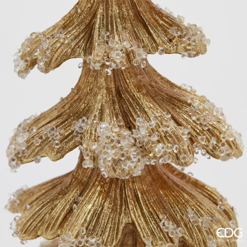 edg enzo de gasperi edg enzo de gasperi decoro pino di natale innevato h 51 cm l 21 cm l 13 cm gold ean 8059824563019