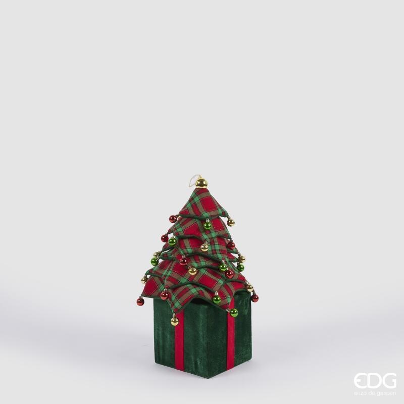 edg enzo de gasperi edg enzo de gasperi decoro pino di natale su pacco da appendere h 110 cm telescopico green red ean 8059824520975