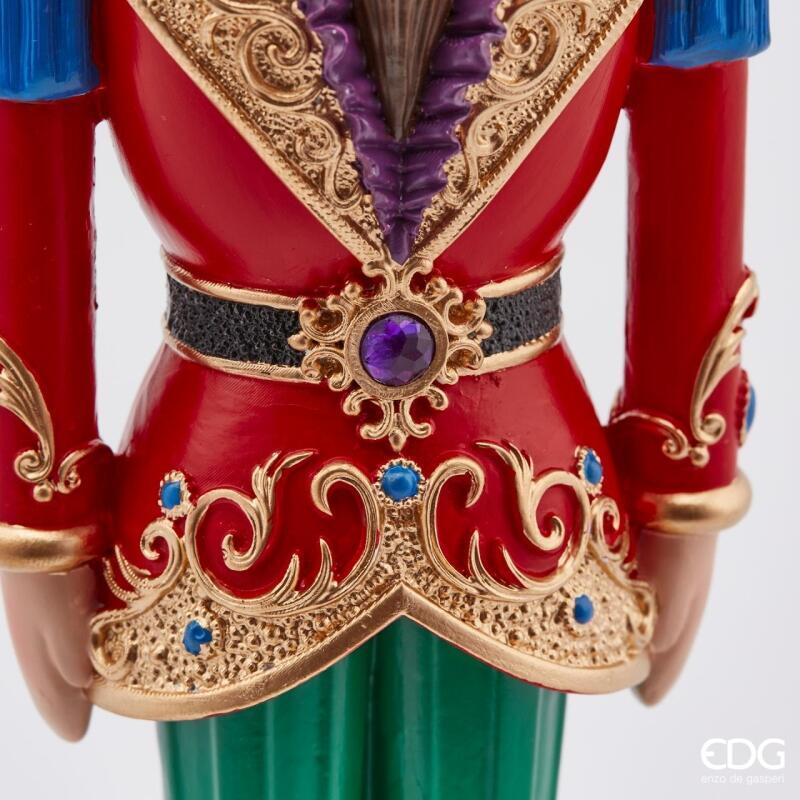 edg enzo de gasperi edg enzo de gasperi decoro soldatino di natale schiaccianoci righe h 35 cm multicolor ean 8059824283672