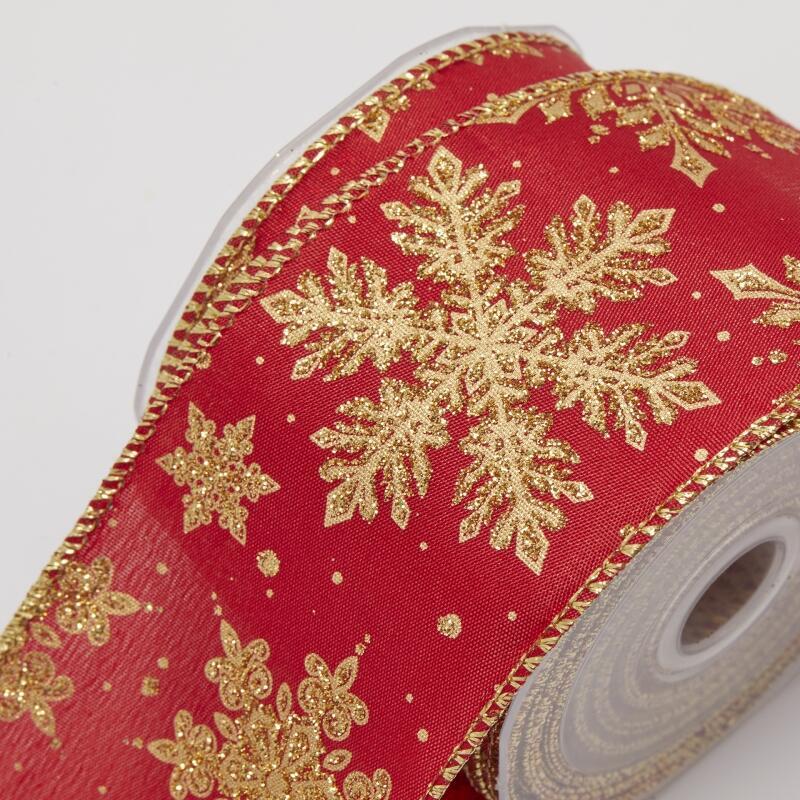 edg enzo de gasperi edg enzo de gasperi nastro fiocconeve di natale h 65 mm l 10 mt red gold ean 8059824448699