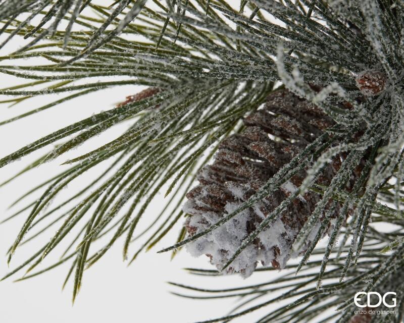edg enzo de gasperi edg enzo de gasperi pino con pigne corona di natale innevato d 60 cm white green ean 8059824516466