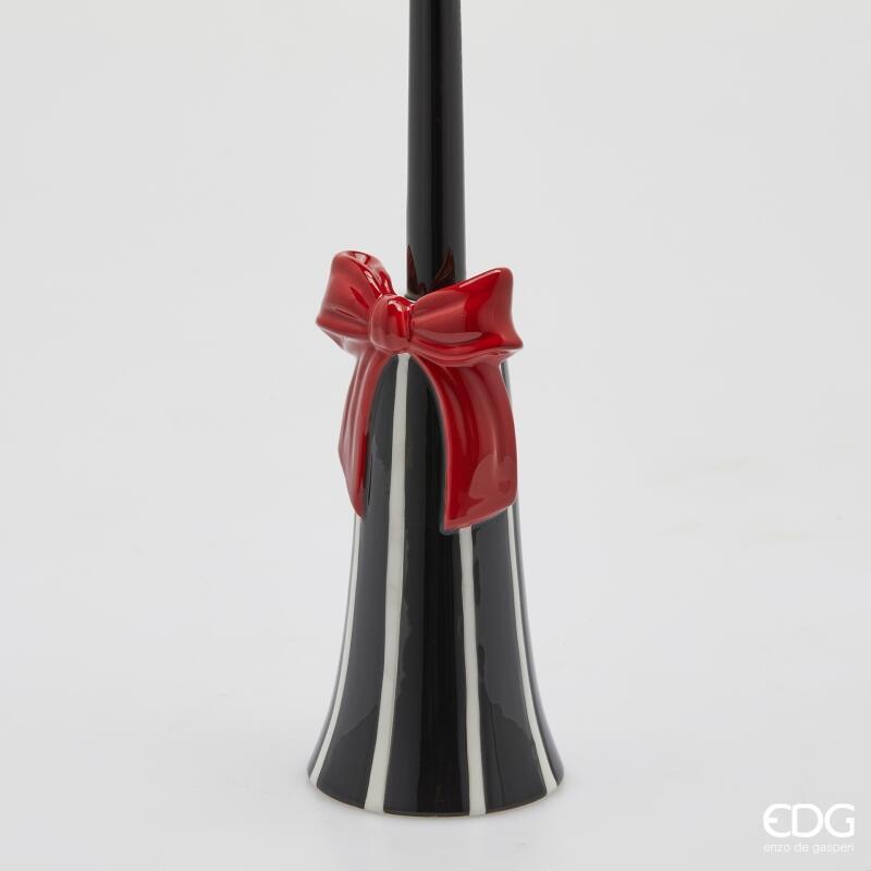 edg enzo de gasperi edg enzo de gasperi portacandela fiocco natale h 195 cm d 95 cm white black ean 8059824552778