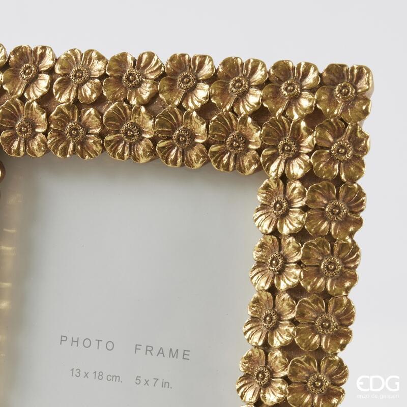 edg enzo de gasperi edg enzo de gasperi portafoto fiorimix rettangolare h 24 cm l 19 cm gold ean 8059824526335