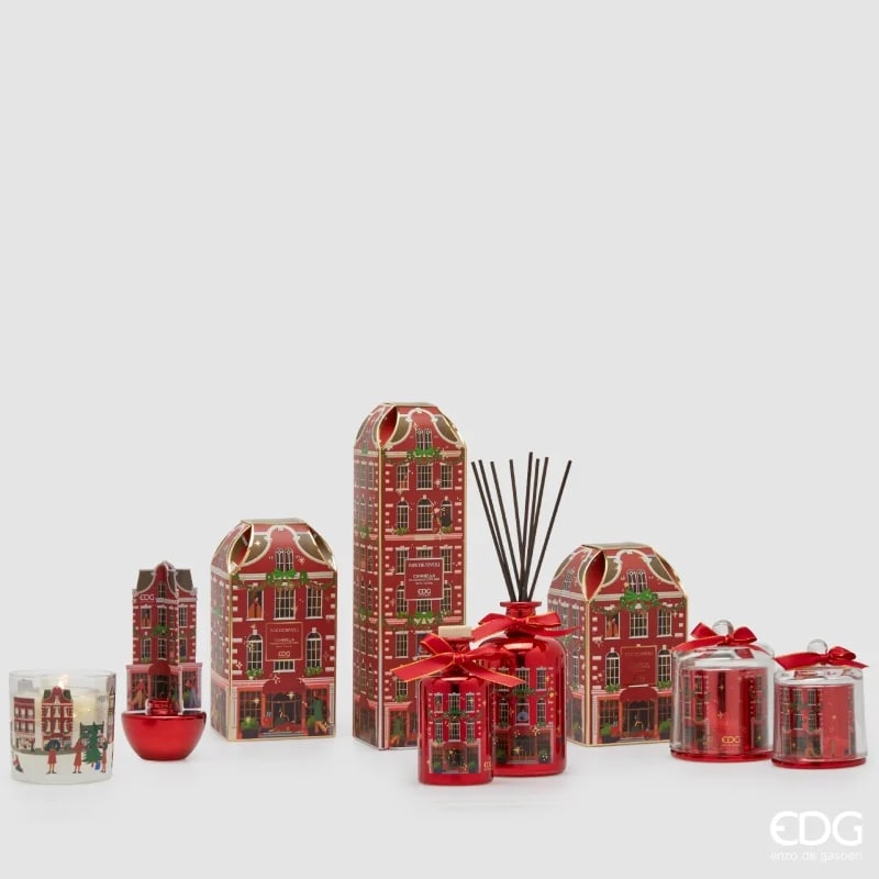 edg enzo de gasperi edg enzo de gasperi profumatore bottiglia di natale rue de rivoli 500 ml h 35 cm cinnamon red ean 8059824556547