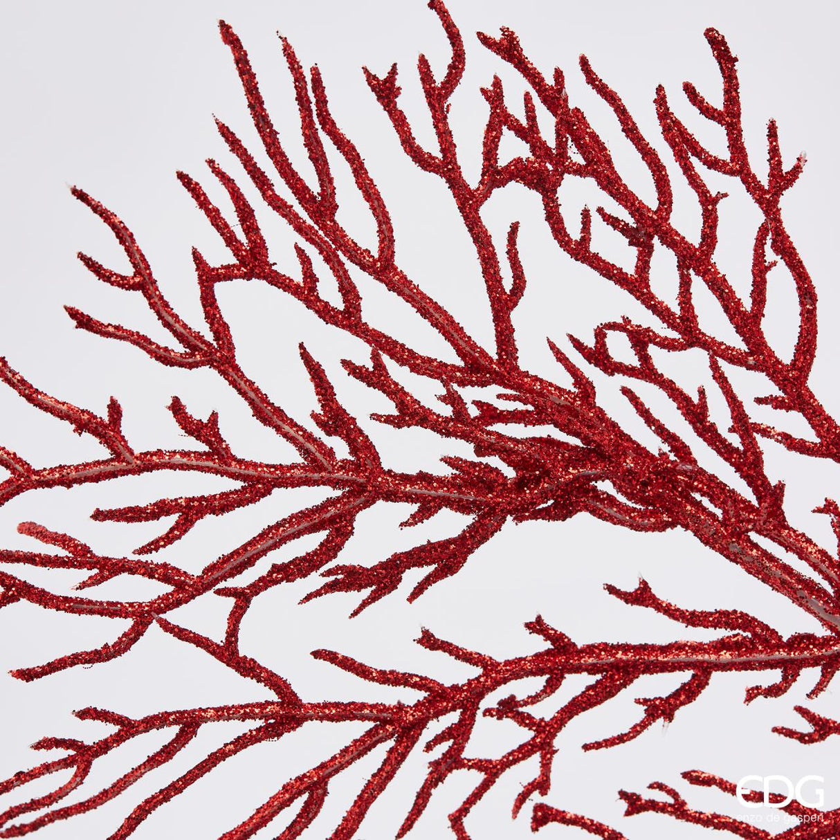 edg enzo de gasperi edg enzo de gasperi ramo corallo glitterato natalizio h 40 cm rosso ean 8056372553639