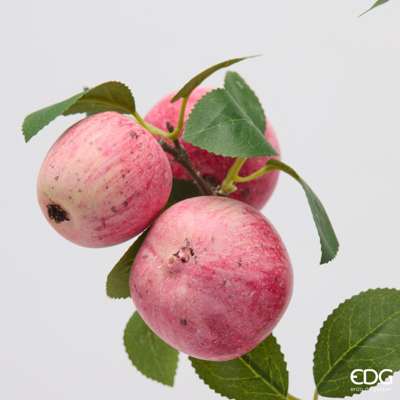 edg enzo de gasperi edg enzo de gasperi ramo mela x11 con foglie pianta artificiale h 80 cm crema rosa ean 8059824637116