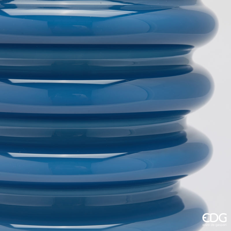 edg enzo de gasperi edg enzo de gasperi vaso dischi svasato vetro h 30 cm d 175 cm blu ean 8059824609397