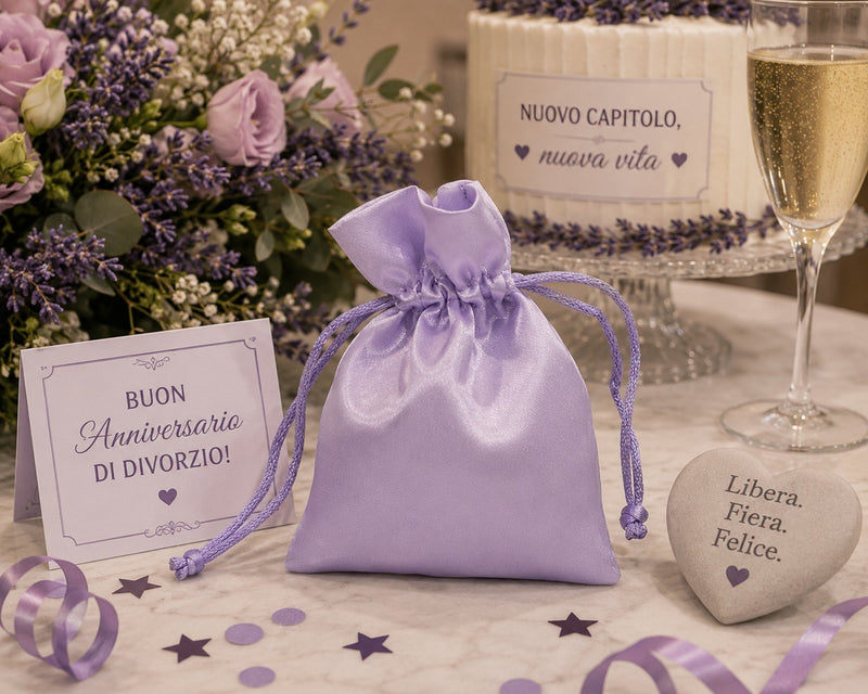 larcolaio larcolaio sacchetto organza lucido 9x12 cm portacanfetti lilla bomboniera elegante 12 pz ean 8059558631596