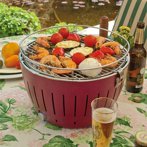lotusgrill lotusgrill barbecue portatile 35 x 35 x 23 4 cm per interno ed esterno purple ean 4260023010851