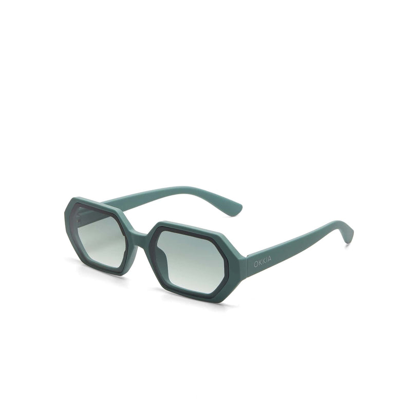 okkia okkia occhiale da sole premontato esagonale mod andrea green ean 8055773198104