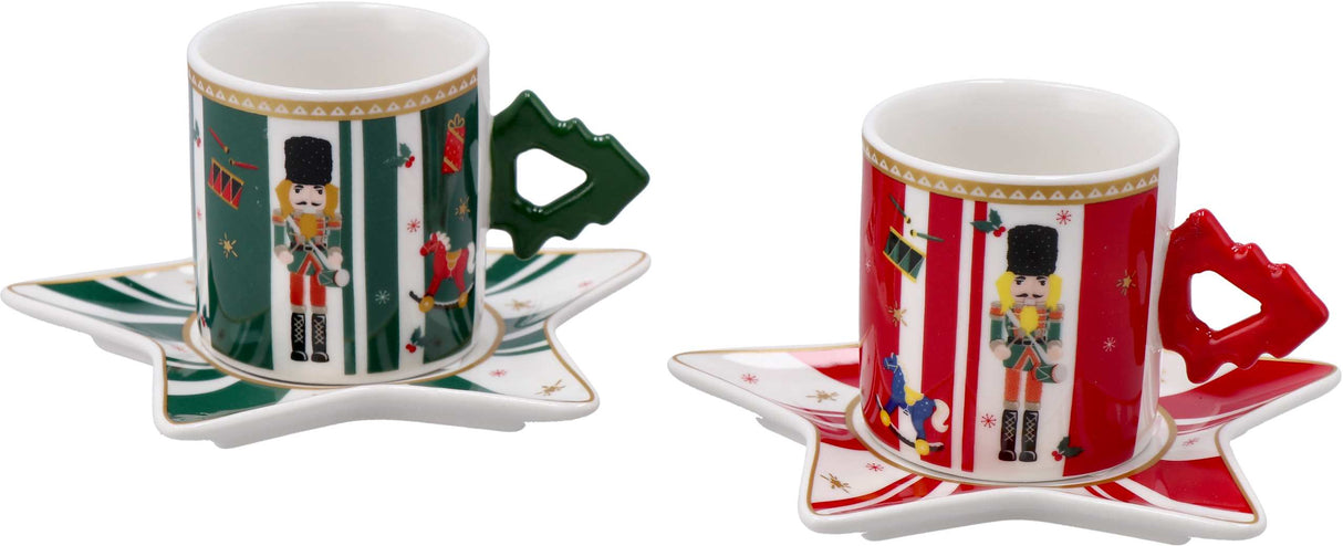 regalo italiano regalo italiano set 2 tazzine con piattino di natale porcellana ass rosso bianco verde 1 pz ean 8057586117327