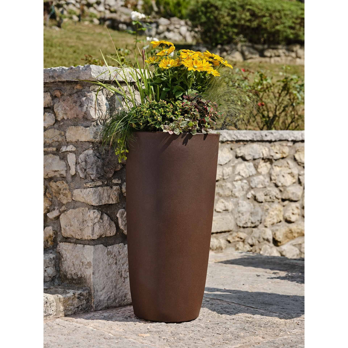 teraplast teraplast vaso a colonna dafne 60 resina bronze ean 8051560208360