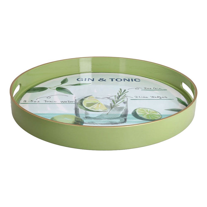 tognana tognana vassoio rotondo gin tonic serving summer time d 38 cm decorativo polipropilene multicolor ean 8056444550290